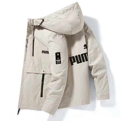 Windproof Zipper Hooded Jacket Casual Outdoor Sports Lightweight Style