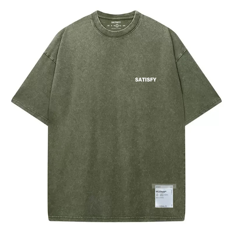 Trendy SATISFY Pure Cotton Casual Loose Fit T-shirt
