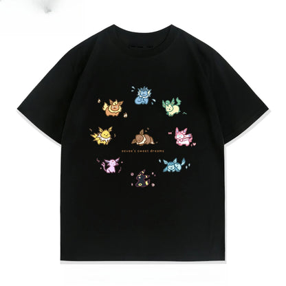 Poteemiel Pokémon Cartoon Anime T-Shirt