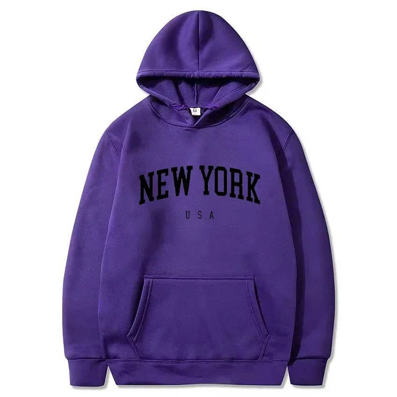 New York U.S.A City Loose Casual Hoodies (UNISEX)