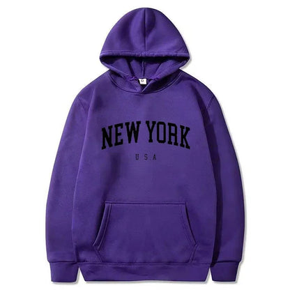New York U.S.A City Loose Casual Hoodies (UNISEX)