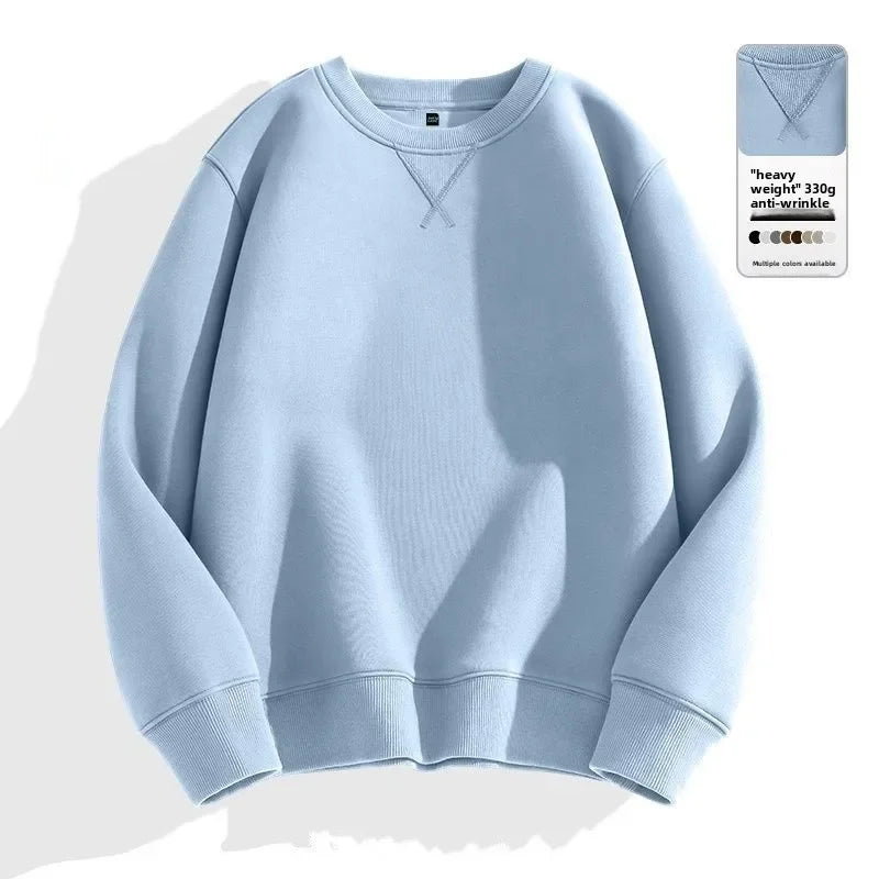 Thickened Fleece Loose Fit Cotton Polyester Sweatshirt