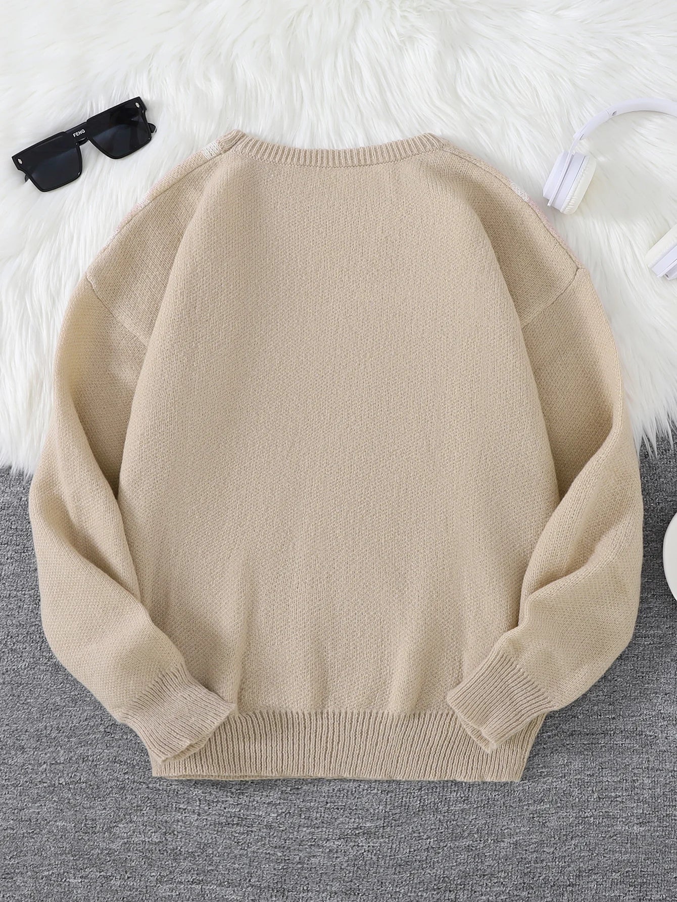 New Popular Spider Web Jacquard Pattern Pullover Sweater