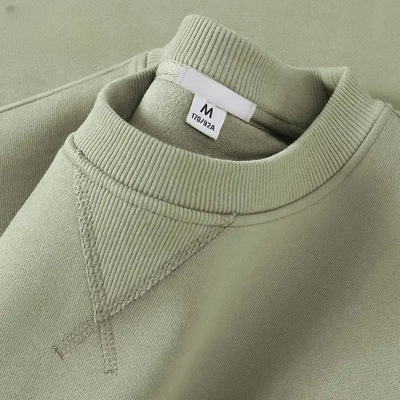 Thickened Fleece Loose Fit Cotton Polyester Sweatshirt