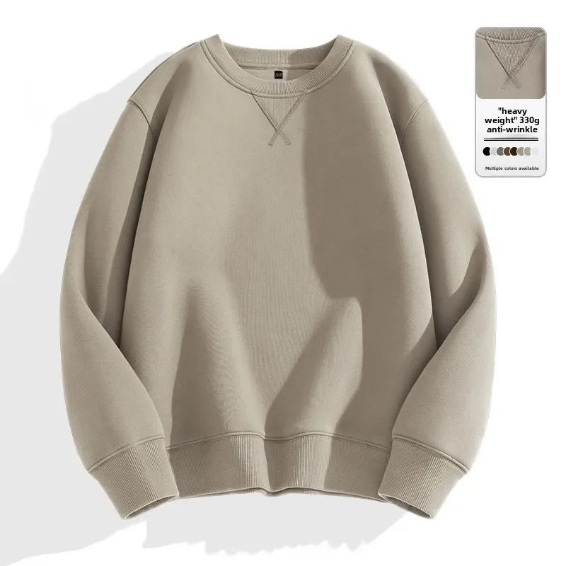 Thickened Fleece Loose Fit Cotton Polyester Sweatshirt