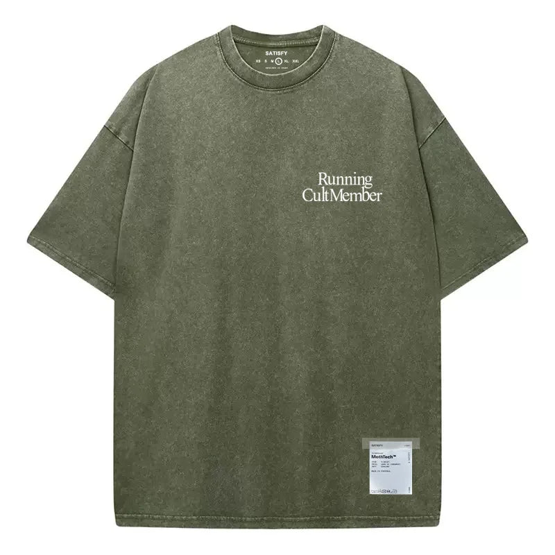 Casual Cotton Round Neck Vintage Style Loose Fit T-Shirt