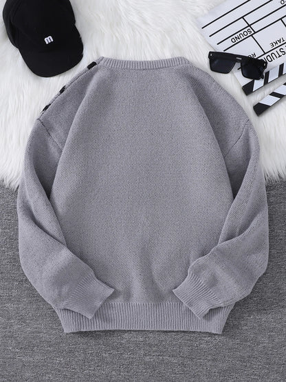 New Popular Spider Web Jacquard Pattern Pullover Sweater