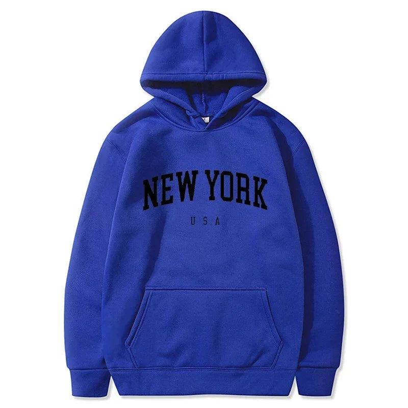 New York U.S.A City Loose Casual Hoodies (UNISEX)