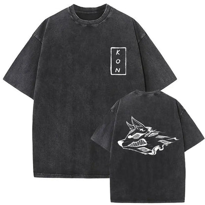 Anime Chainsaw Retro T-shirt Cartoon Denji Pochita Graphic Oversized