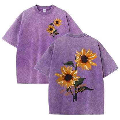 Lift Is Good Beautiful Sunflower Print T Shirts