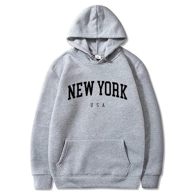 New York U.S.A City Loose Casual Hoodies (UNISEX)