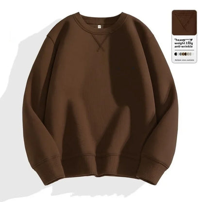 Thickened Fleece Loose Fit Cotton Polyester Sweatshirt