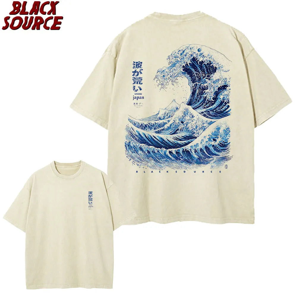 T420 Japanese Waves Hokusai Poster T Shirt