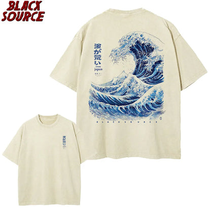 T420 Japanese Waves Hokusai Poster T Shirt