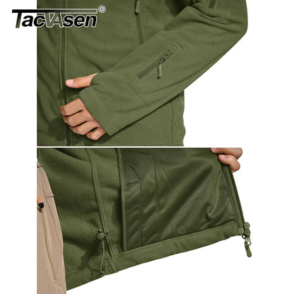 Tacvasen Coats Fleece Zip Up Jackets