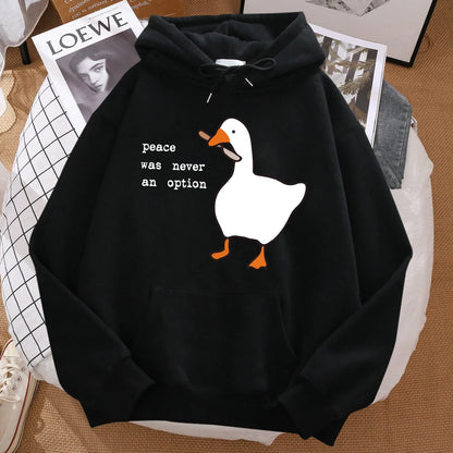 Peace Was Never An Option Printed Hoodie