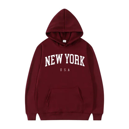 New York U.S.A City Loose Casual Hoodies (UNISEX)