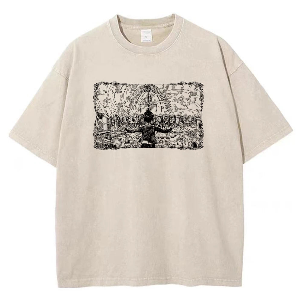 Anime Attack On Titan Cotton Oversize Tshirt