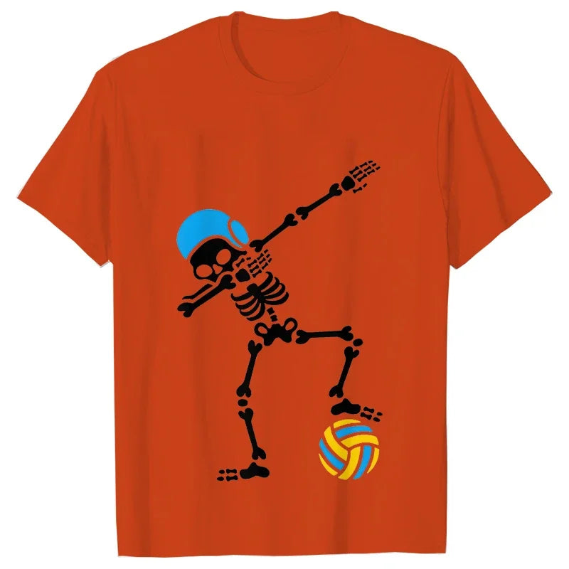Halloween Skeleton Water Polo Swim Streetwear T-shirt