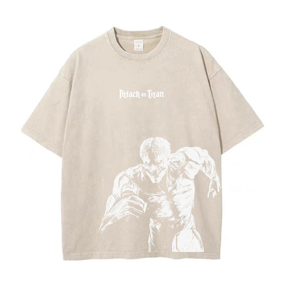 Anime Attack On Titan Cotton Oversize Tshirt