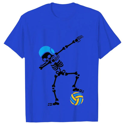Halloween Skeleton Water Polo Swim Streetwear T-shirt