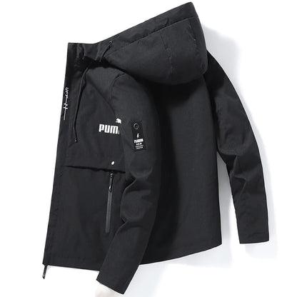 Windproof Zipper Hooded Jacket Casual Outdoor Sports Lightweight Style