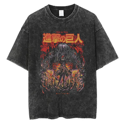 Mikasa Ackerman Eren Jaeger Wings of Freedom Cotton T-shirts