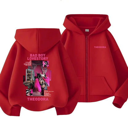 Rapper Theodora Mega Bbl Bad Boy Lovestory Zipper Hoodie (Unisex)