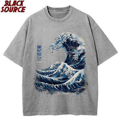 T420 Japanese Waves Hokusai Poster T Shirt