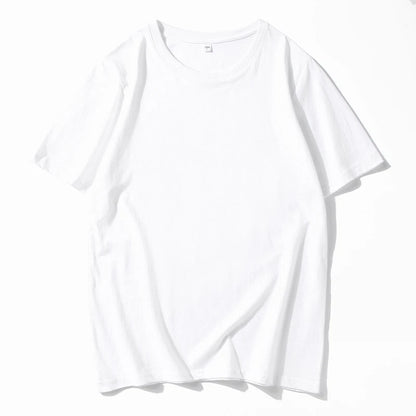 Men's Solid Color Round Neck Cotton T-shirt