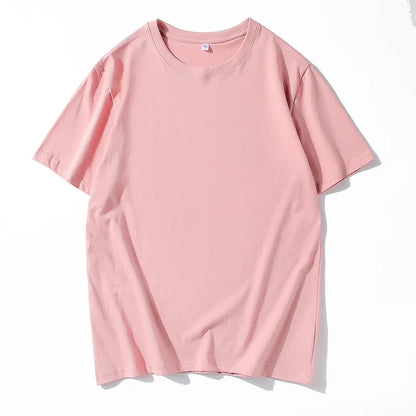 Men's Solid Color Round Neck Cotton T-shirt