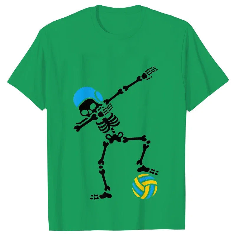 Halloween Skeleton Water Polo Swim Streetwear T-shirt
