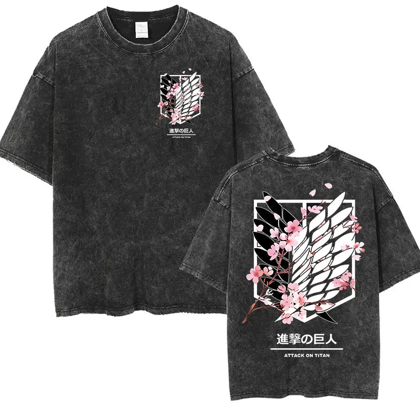 Mikasa Ackerman Eren Jaeger Wings of Freedom Cotton T-shirts