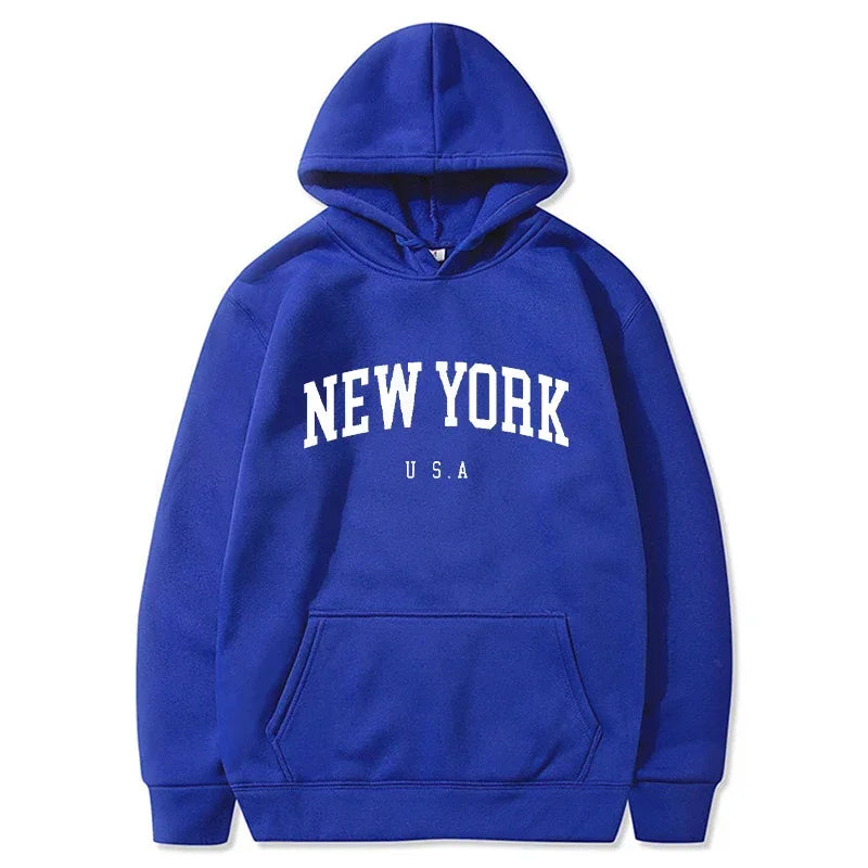 New York U.S.A City Loose Casual Hoodies (UNISEX)