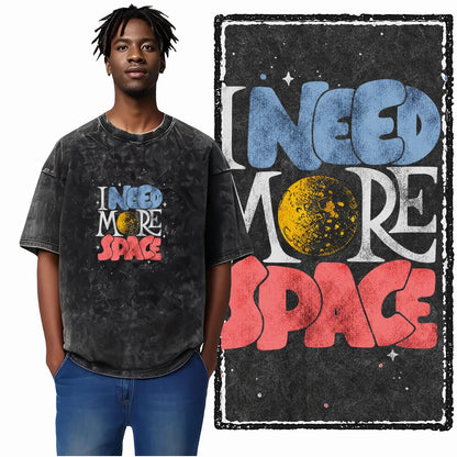 ASTRONAUT SPACE THEMES Printed Cotton Big Size T Shirt