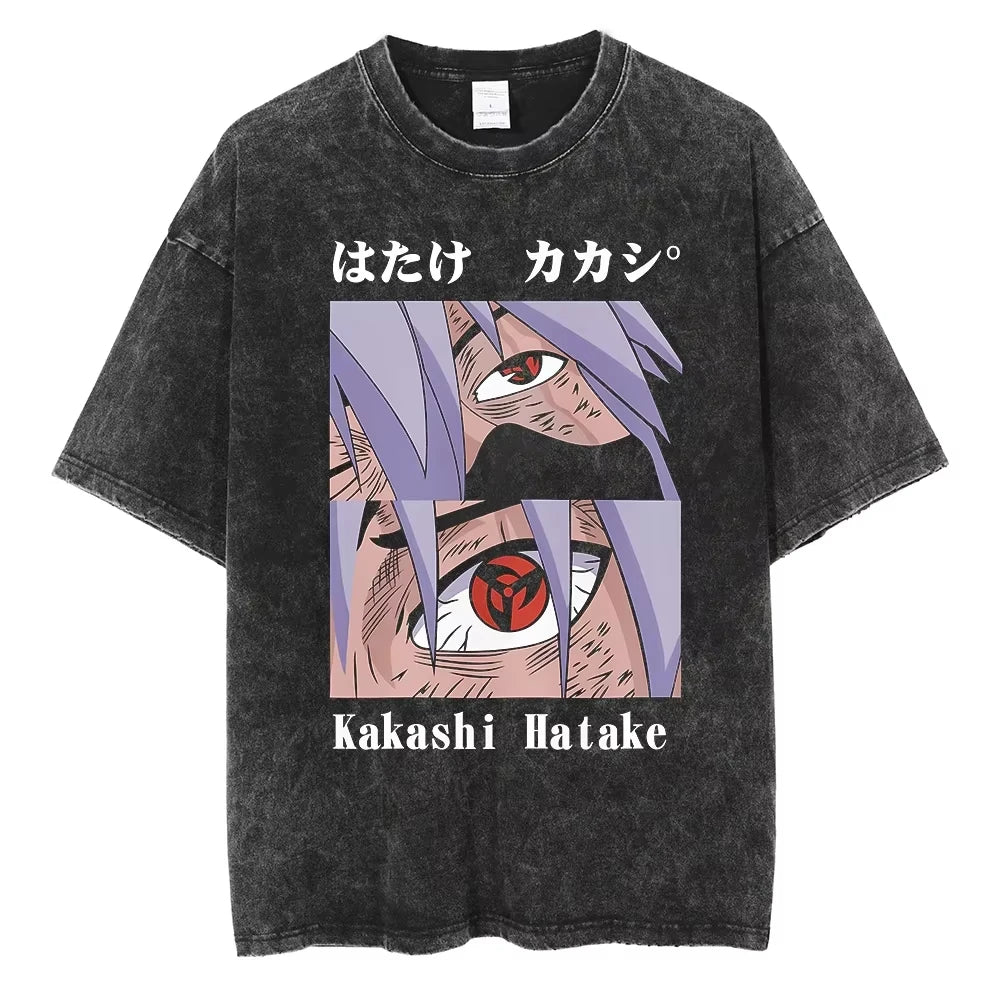 Japanese Anime Naruto Print Cotton T-Shirt