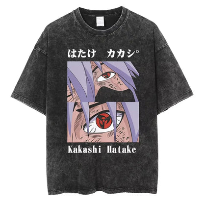 Japanese Anime Naruto Print Cotton T-Shirt