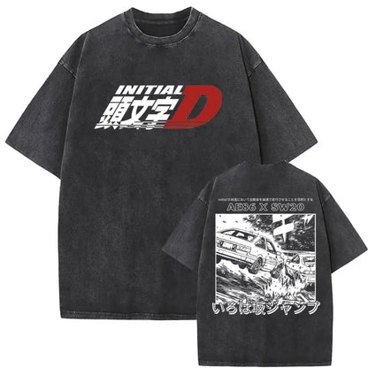 Anime Initial D Fujiwara Takumi Casual Oversized T-shirts