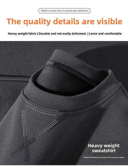 Thickened Fleece Loose Fit Cotton Polyester Sweatshirt
