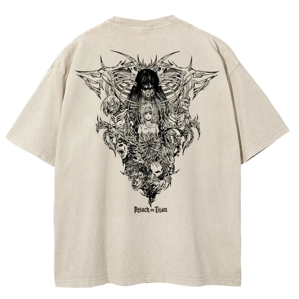 Anime Attack On Titan Cotton Oversize Tshirt