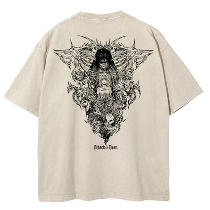 Anime Attack On Titan Cotton Oversize Tshirt