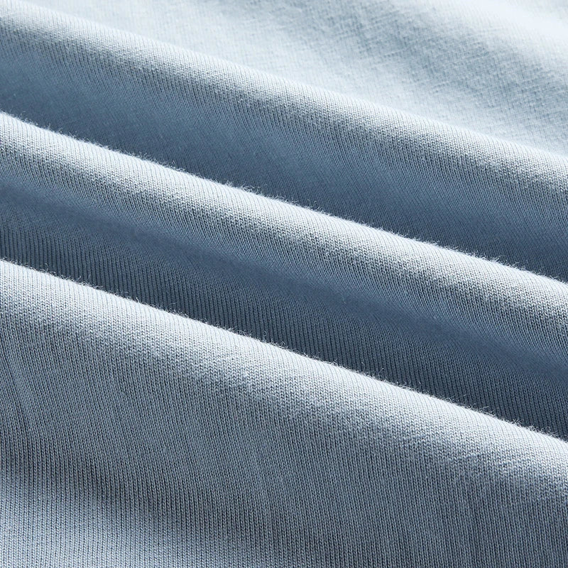 Men's Solid Color Round Neck Cotton T-shirt