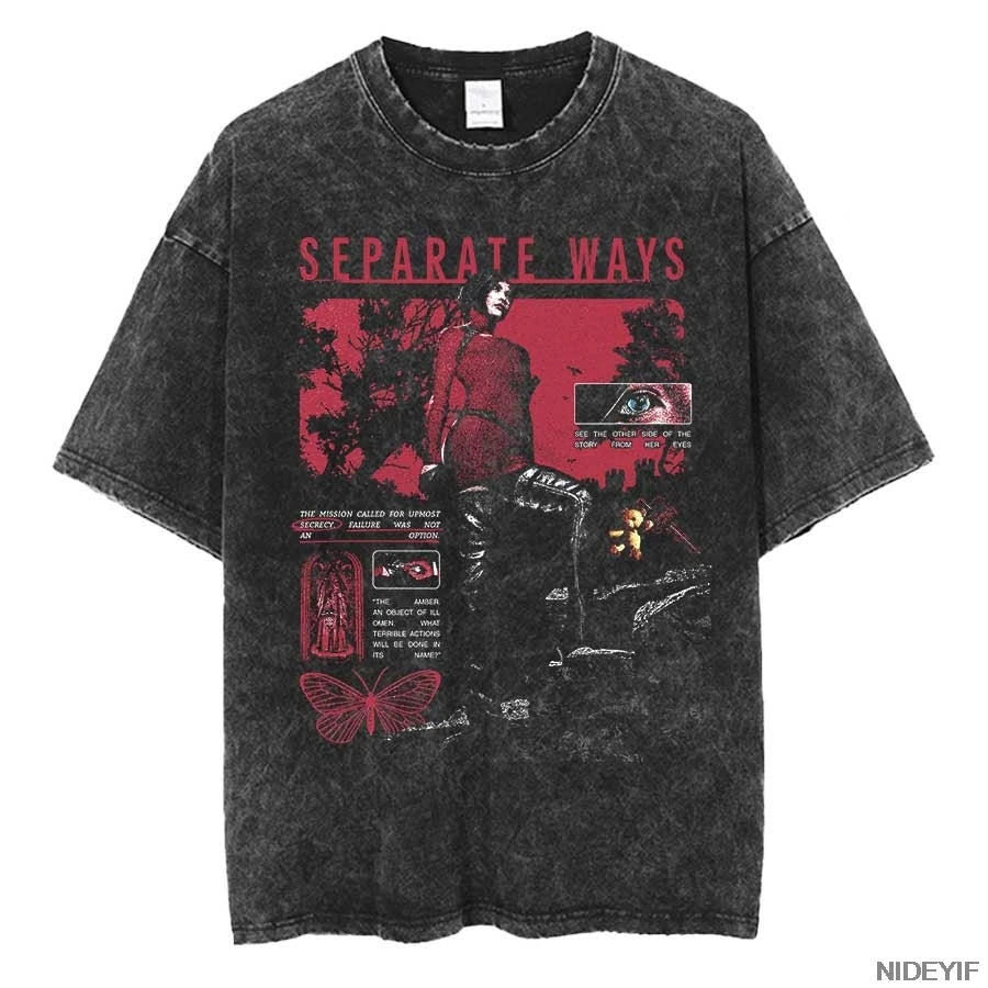 1990S Resident Evil Biohazard Leon Kennedy Oversized T shirt 100% Cotton