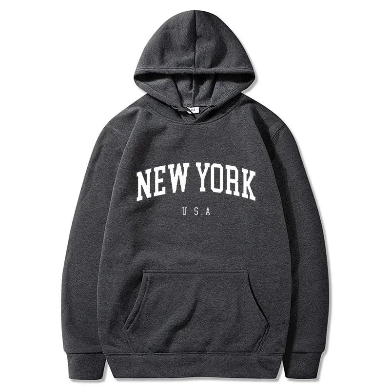 New York U.S.A City Loose Casual Hoodies (UNISEX)