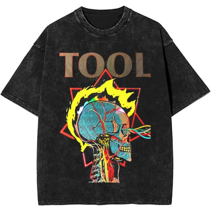 Rock Tool Band  Vintage T Shirt Merch Cotton Oversized