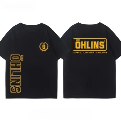 OHLINS Motorcycle Shock Absorber Modified Cotton T-shirt