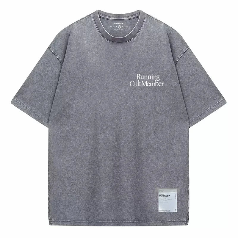 Casual Cotton Round Neck Vintage Style Loose Fit T-Shirt