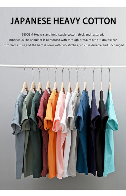 Dukeen 280g Oversized Heavyweight Cotton Solid Color T Shirt