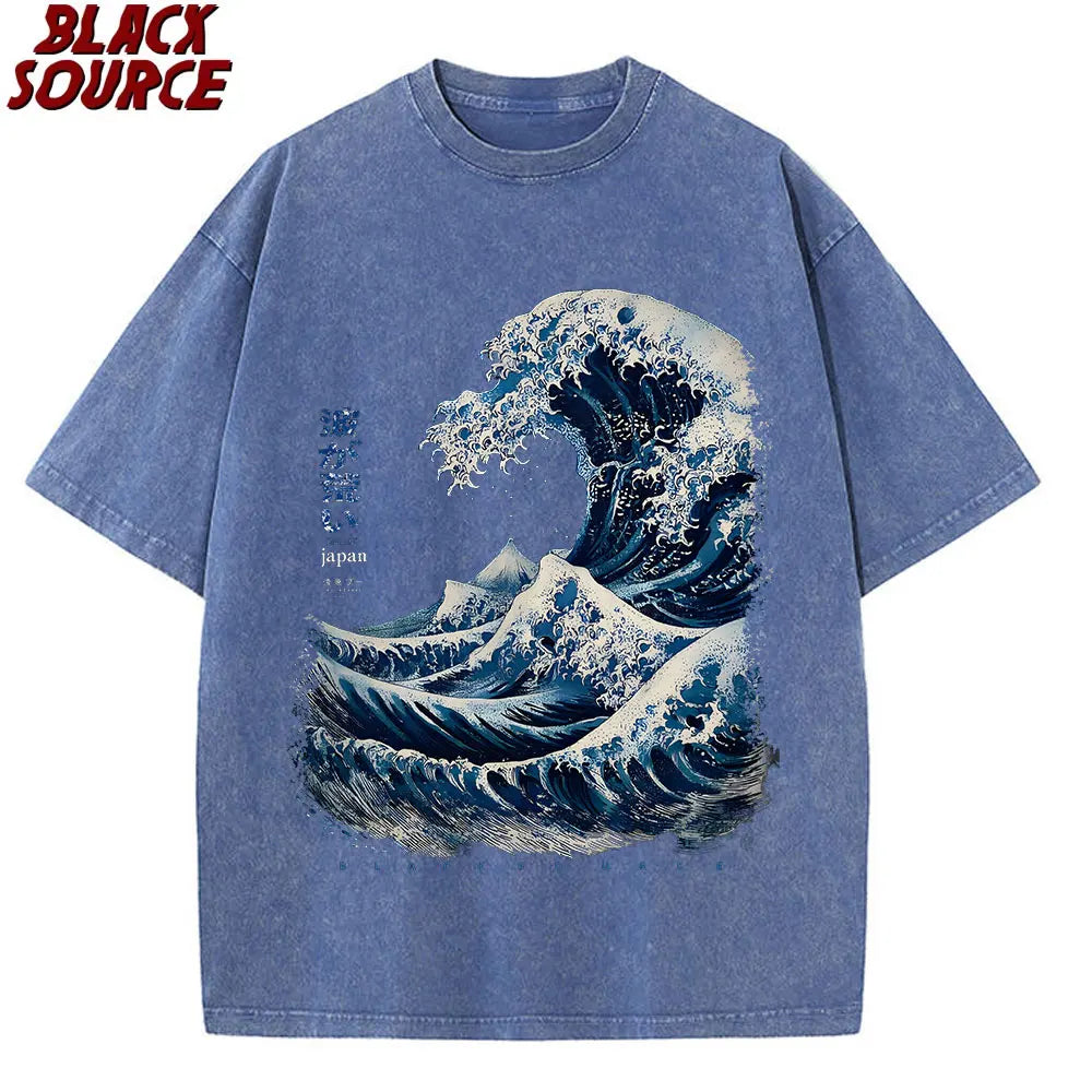 T420 Japanese Waves Hokusai Poster T Shirt