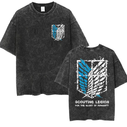 Mikasa Ackerman Eren Jaeger Wings of Freedom Cotton T-shirts